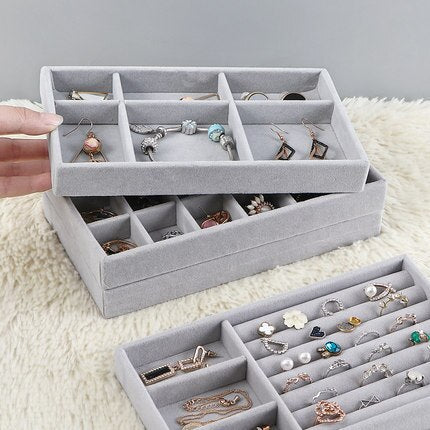 Velvet Jewelry Drawer Storage Organizers