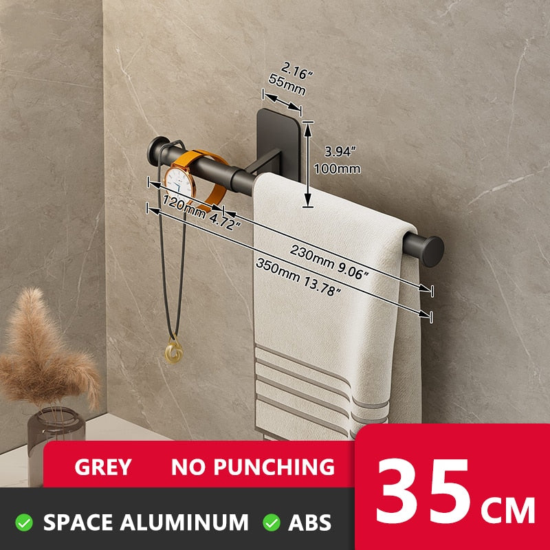 Self-adhesive Bathroom Towel Rack