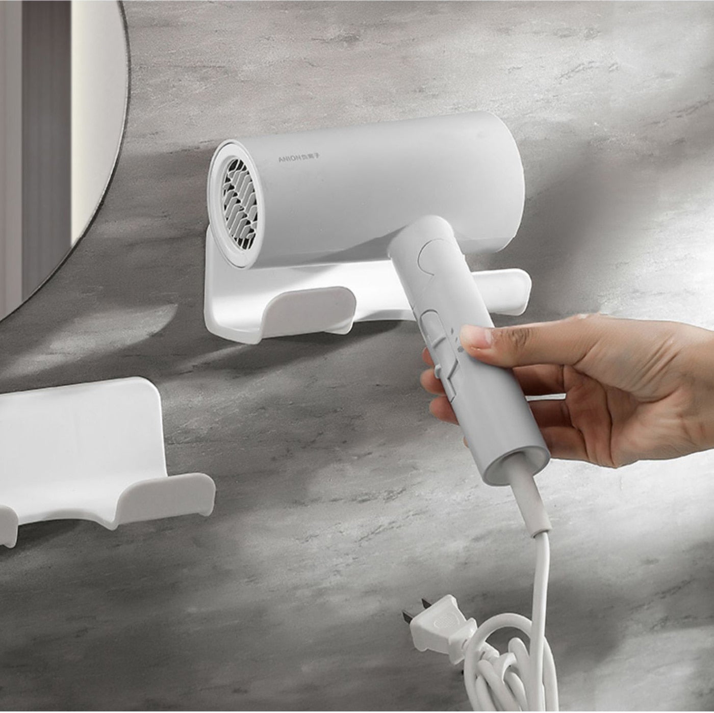 Wall Mounted Hair Dryer Holder