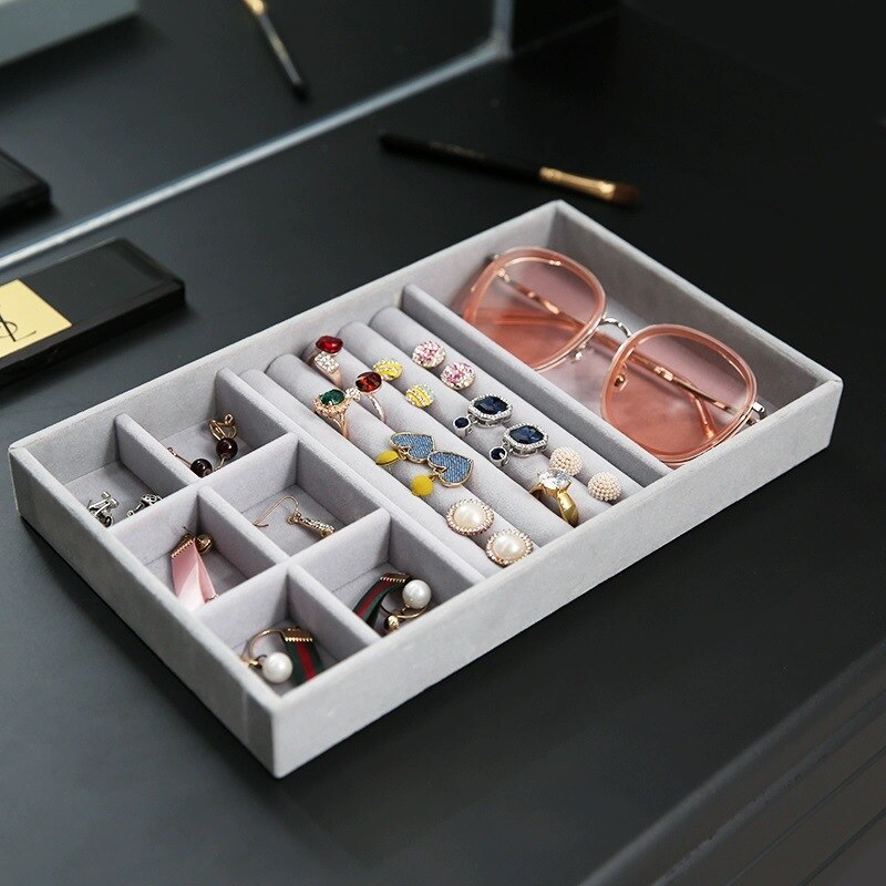 Velvet Jewelry Drawer Storage Organizers