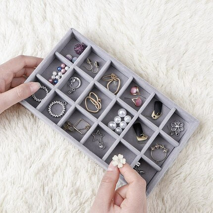 Velvet Jewelry Drawer Storage Organizers