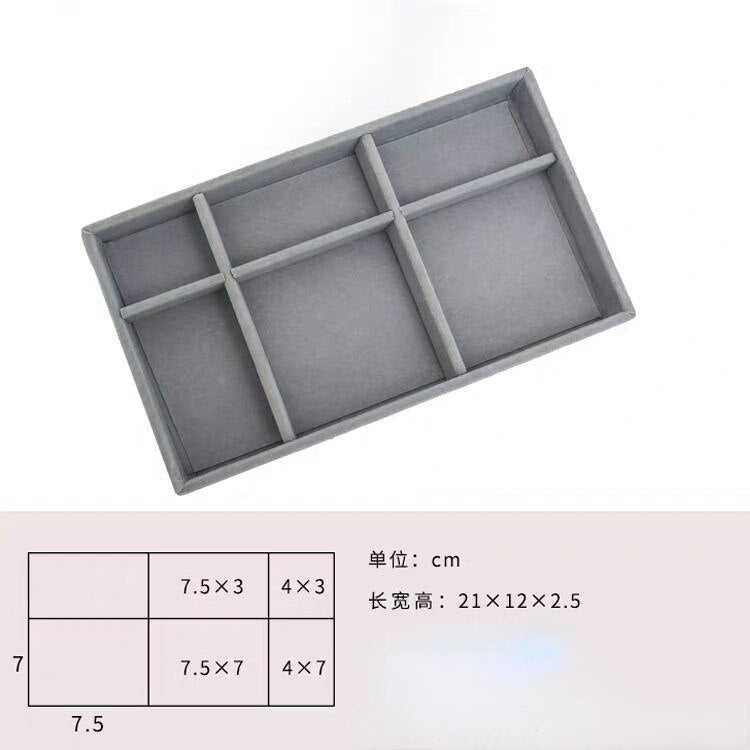 Velvet Jewelry Drawer Storage Organizers
