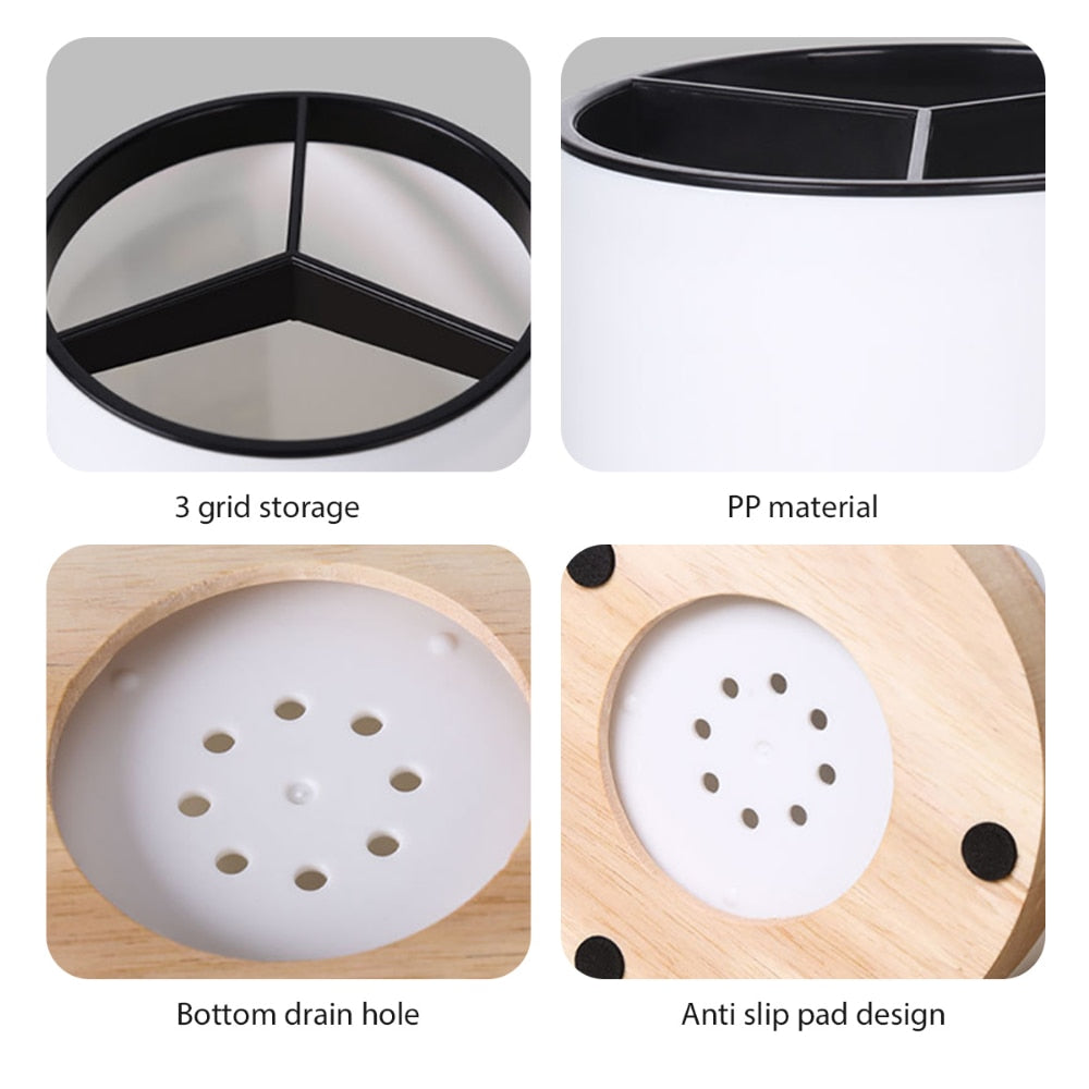 Utensil Holder with Drainer