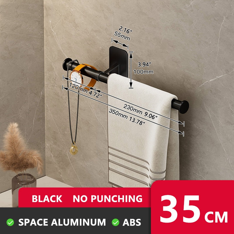 Self-adhesive Bathroom Towel Rack