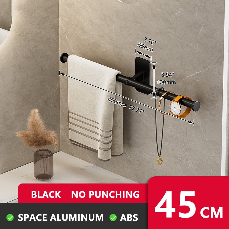 Self-adhesive Bathroom Towel Rack