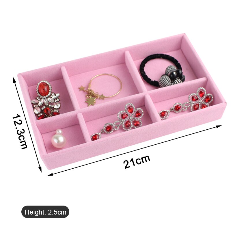 Velvet Jewelry Drawer Storage Organizers