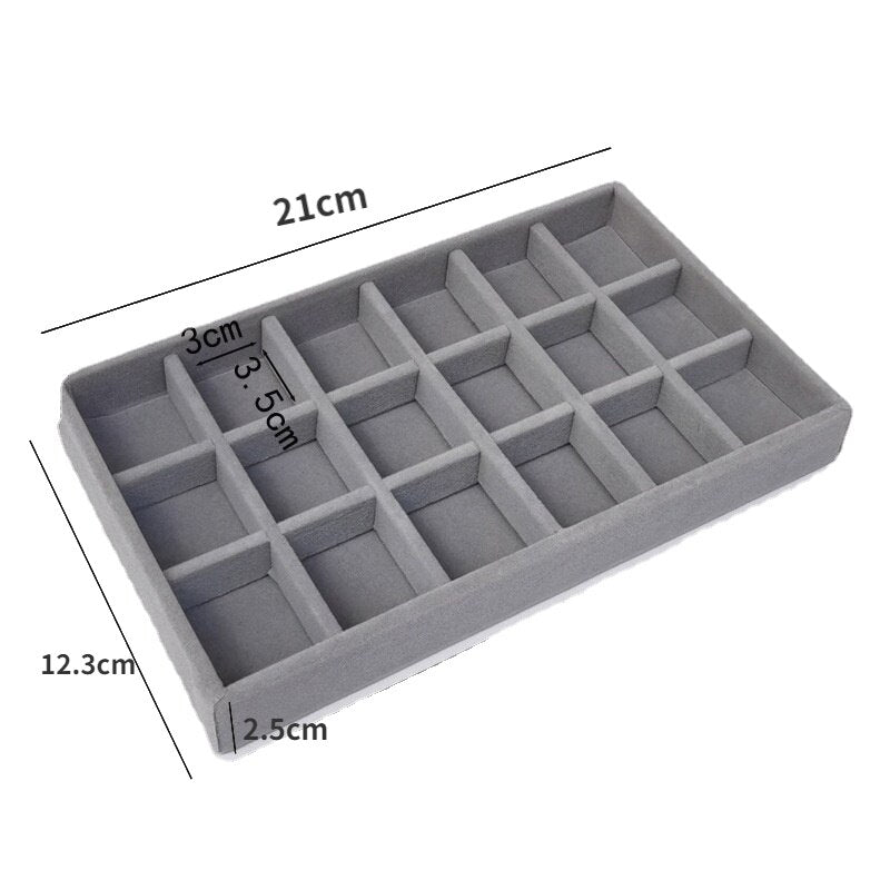 Velvet Jewelry Drawer Storage Organizers