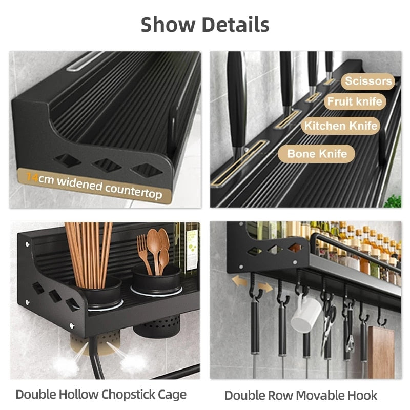 Wall-mounted Spice Storage Racks