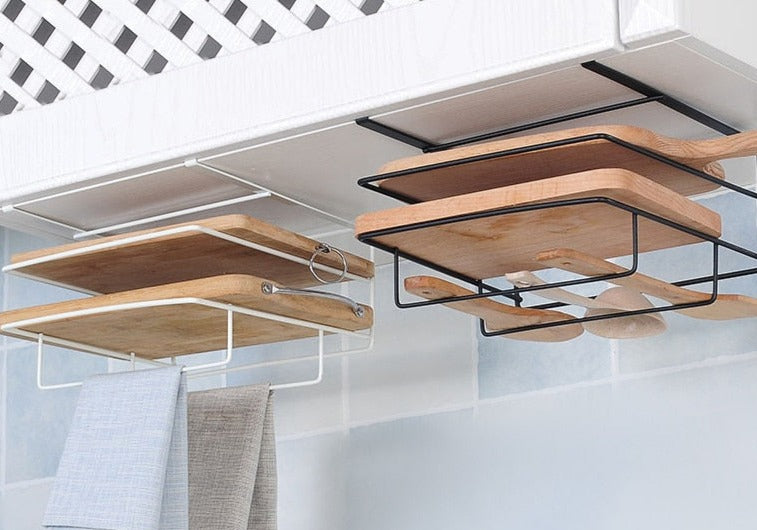 Organization Rack for Towels and Cutting Boards